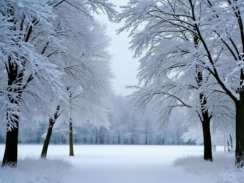 Winter landscape on the Veluwe - landscape photography 3 by The Photo Artist