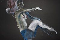 Akt 1 (von 4), blau schwarz