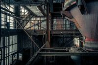 Une blanchisserie de charbon colorée et délabrée