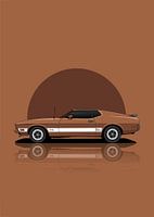 Art 1973 Ford Mustang Chocolat