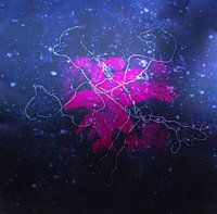 blikprint paars met blauw