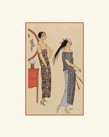 Abende draußen | Historischer Art Deco Mode Druck | Historische Werbung | Retro und Vintage