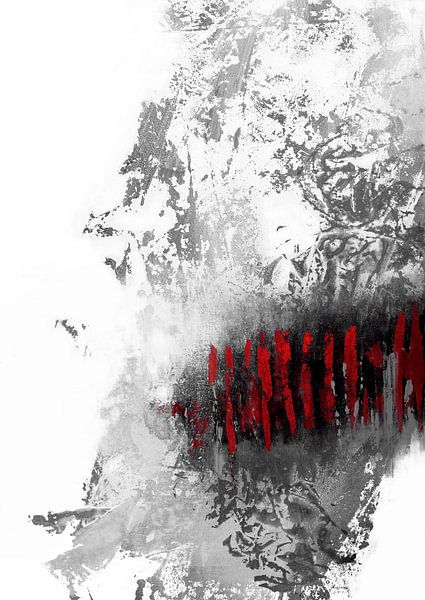 Abstract Black, White and Red Ar by Ela Szczepaniak