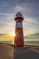 Vuurtoren West-Kapelle met zonsondergang