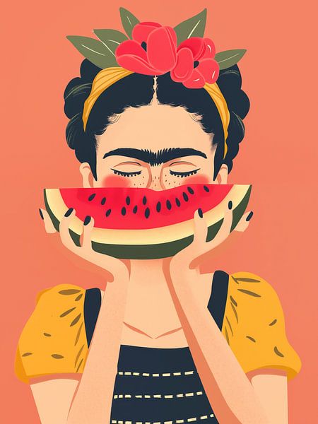 Frida with Watermelon by Frank Daske | Foto & Design
