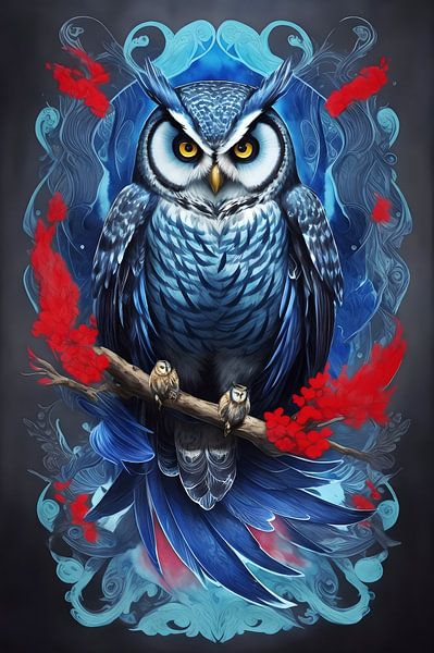 Die Eule - das Begleittier der Göttin Athene von DeVerviersBelgium