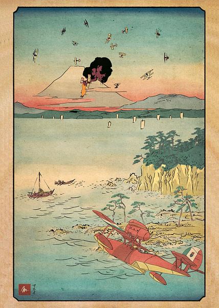 Airplant ukiyoe by Pargoy Art