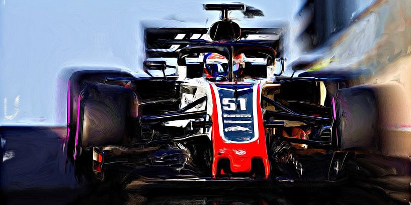 Fittipaldi testing Haas F1 van DeVerviersBelgium