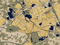 Carte de 's-Hertogenbosch dans le style de Gustav Klimt
