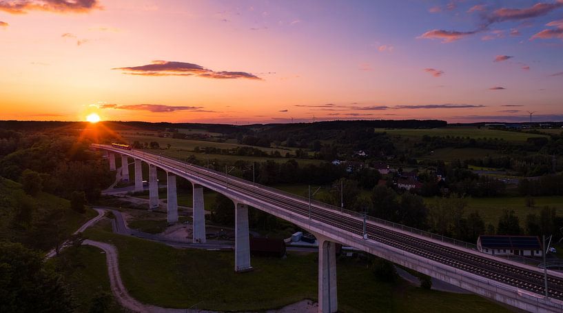 Aurachtal bridge at sunset by Raphotography