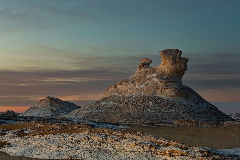 Coucher de soleil dans le parc national du désert blanc en Égypte par Gerwald Harmsen