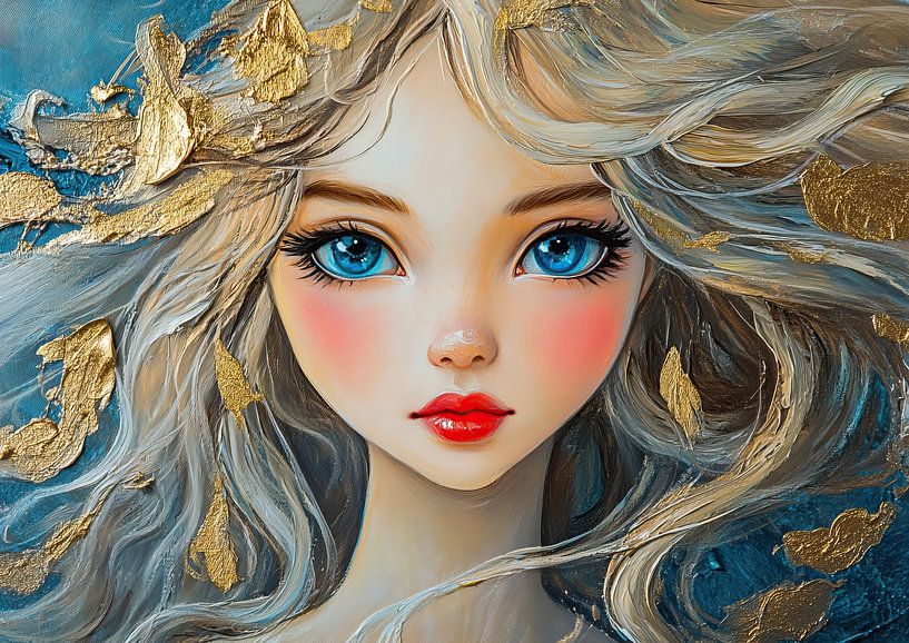 Gouden Meisje van Blikvanger Schilderijen