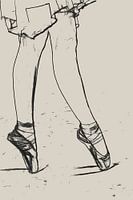 Die Beine einer jungen Ballerina