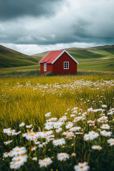 Red House Meadow by Poster Art Shop
