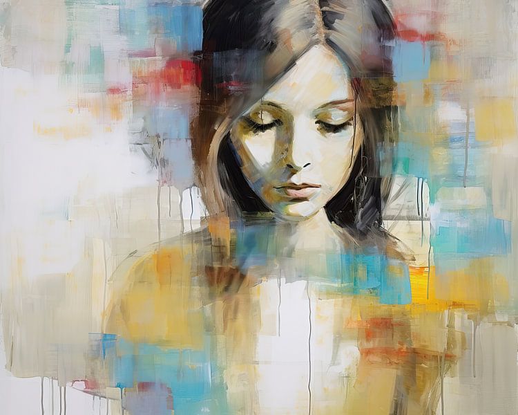 Kontemplative Leinwand von Kunst Laune