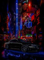 Black car Nissan skyline