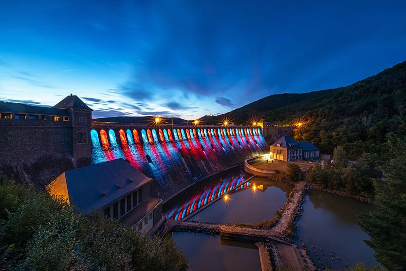 Eder dam with lighting by Frank Herrmann
