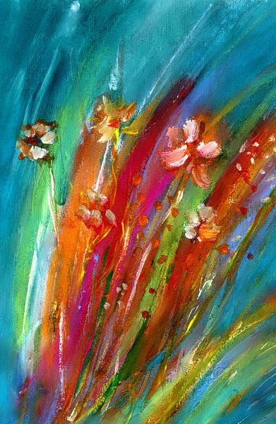 Bloemen in de nacht van Claudia Gründler