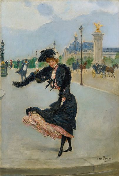Elegant vor dem Grand Palais auf der Brücke Alexander Iii, Jean Béraud von Meisterhafte Meister