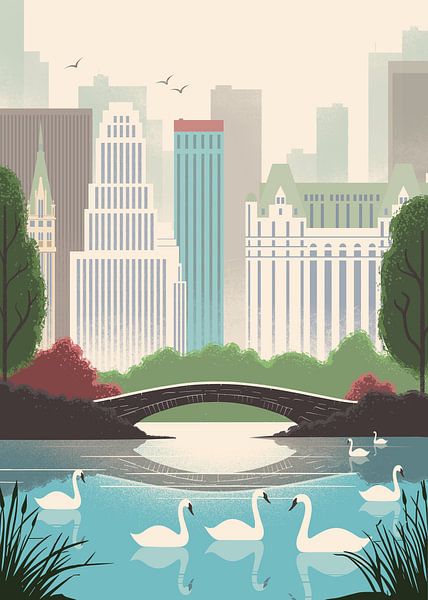 Central Park à New York par Eduard Broekhuijsen