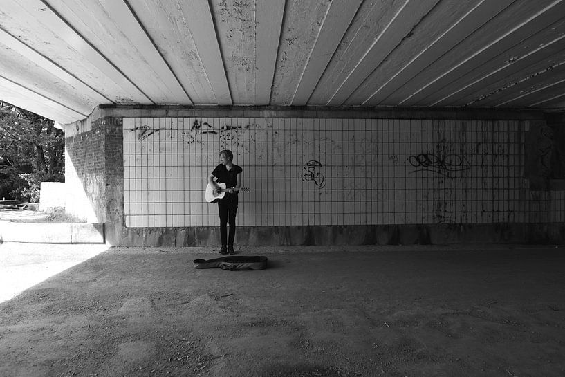 Lonesome musician. by JRobert Photography