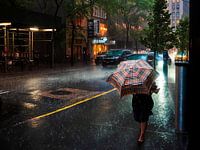 Heavy rain in New York