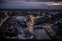 Avond Stadsuitzicht centrum Roermond Limburg Nederland