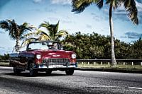 Driving on the road in Cuba