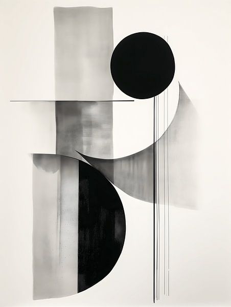 Schwarz und weiß abstrakt von Gypsy Galleria