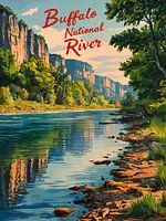 Paysage serein de la rivière Buffalo National