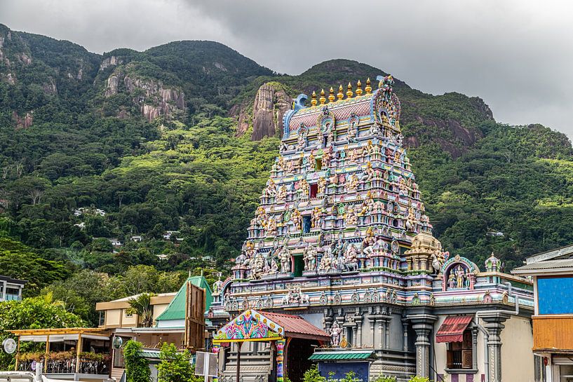 Hindu temple in Victoria, Seychelles by Reiner Conrad