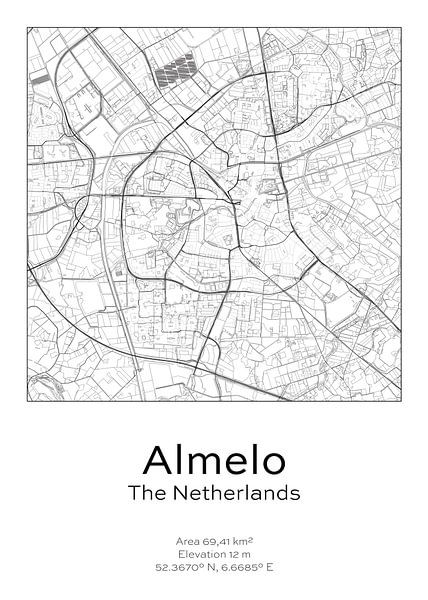 Plan de ville - Pays-Bas - Almelo par Ramon van Bedaf