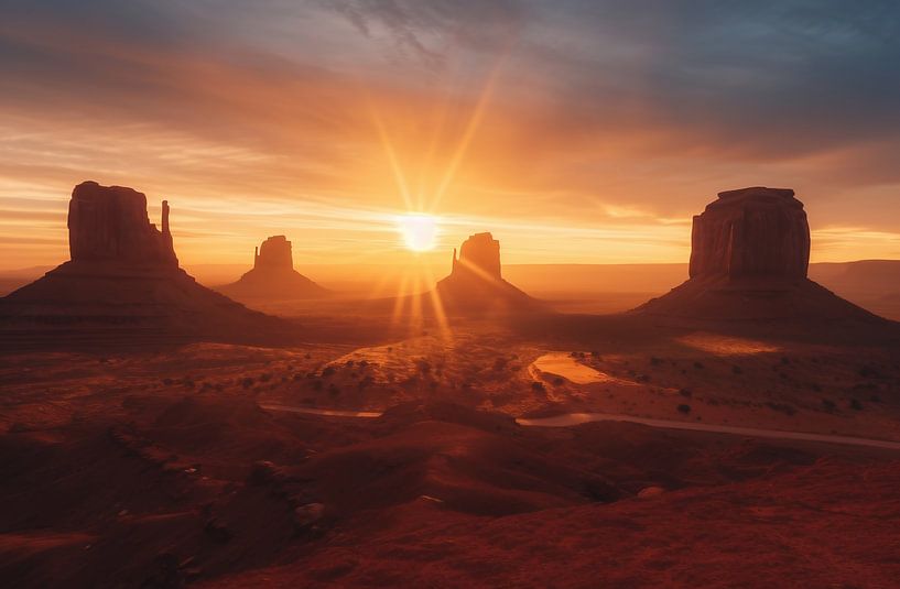 Frühes Licht im Tal von fernlichtsicht