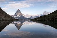 Matterhorn reflection Riffelsee at sunrise