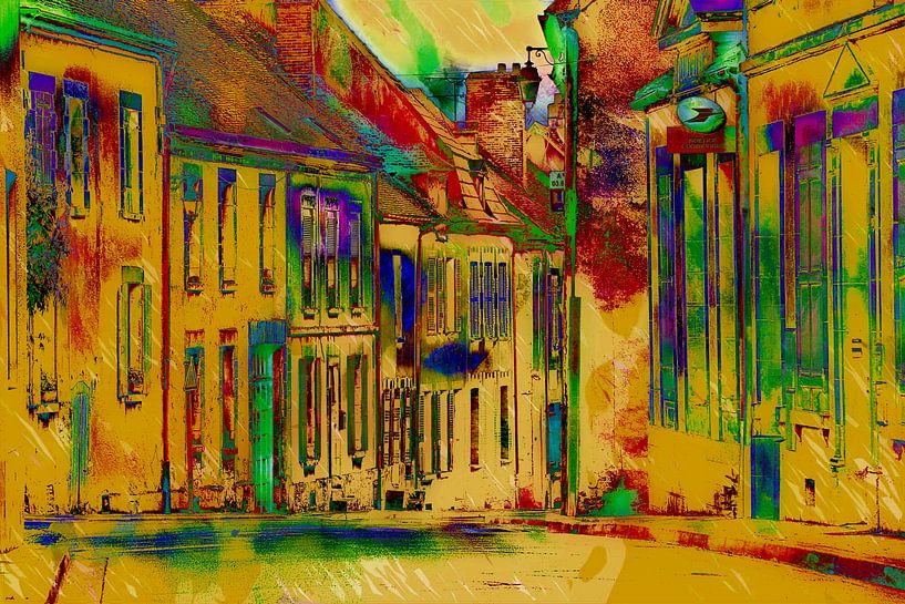 colourful village by Yvonne Blokland