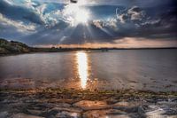 Sonnenuntergang in Scharendijke, Zeeland.