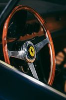 Detail classic steering wheel Ferrari