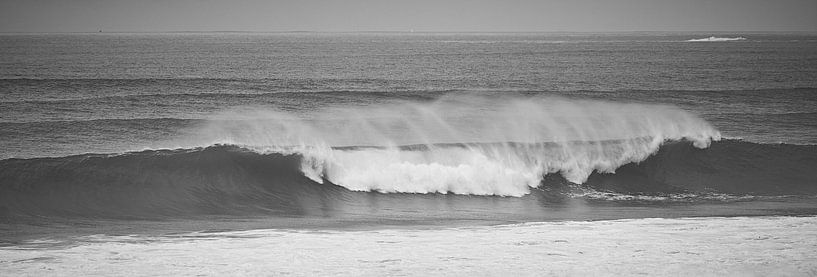 Reversing wave in black and white by Marloes van Pareren