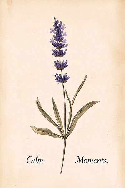 Calming lavender illustration by Imperial Art House