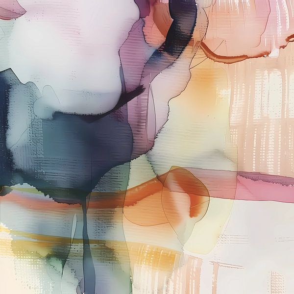fond abstrait à l'aquarelle ou à l'encre par Ariadna de Raadt-Goldberg