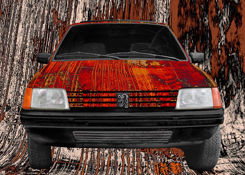 Peugeot 205 Art Car en rouge par aRi F. Huber