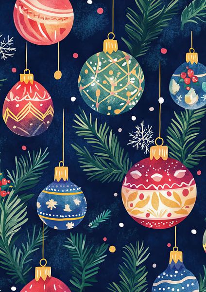 Christmas decoration | Colourful Christmas Ornaments by Wonderful Art