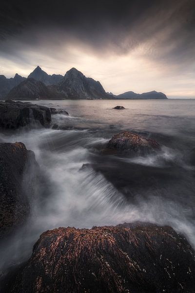 Lofoten Strand von Frans van der Boom
