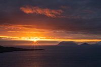 Sunset over the sea in Ireland