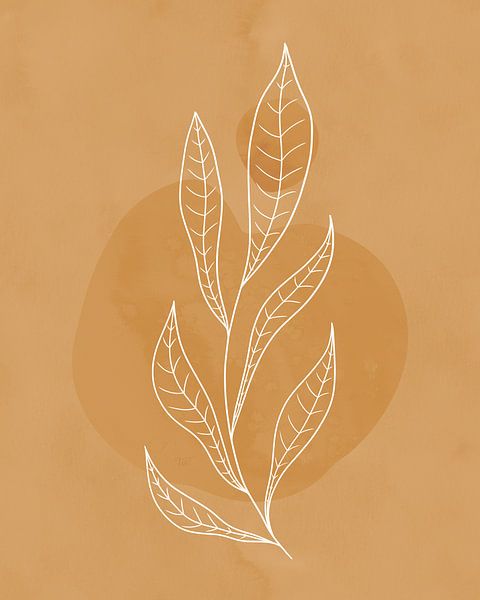 Minimalist illustration in muted orange by Tanja Udelhofen