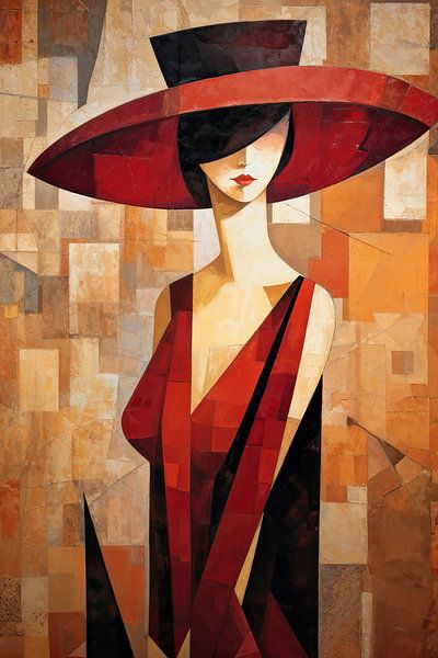 Femme avec chapeau 123.35 par Peintures accrocheuses