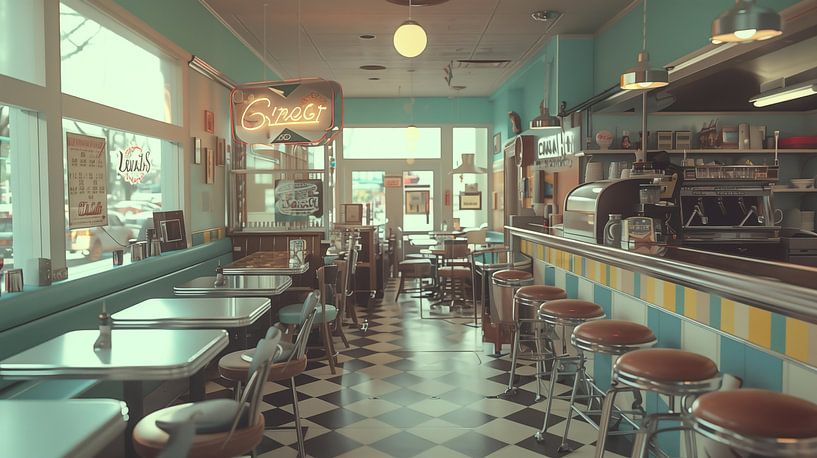 Dinner 1950s retro by TheXclusive Art