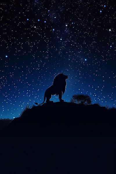 Löwe Sternzeichen von Poster Art Shop