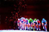 Le peloton en mouvement - Couleurs et force