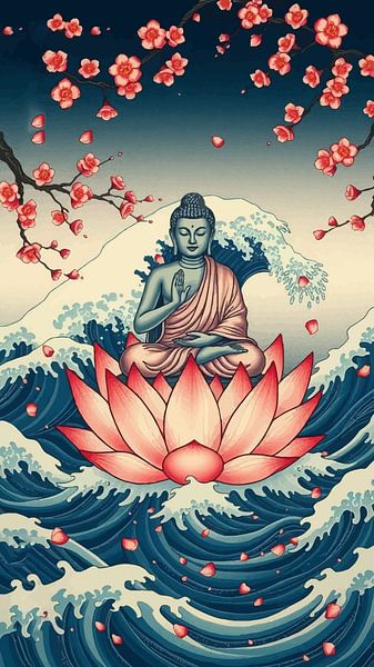 Bouddha / Boeddha Peinture japonaise par MIROKKU